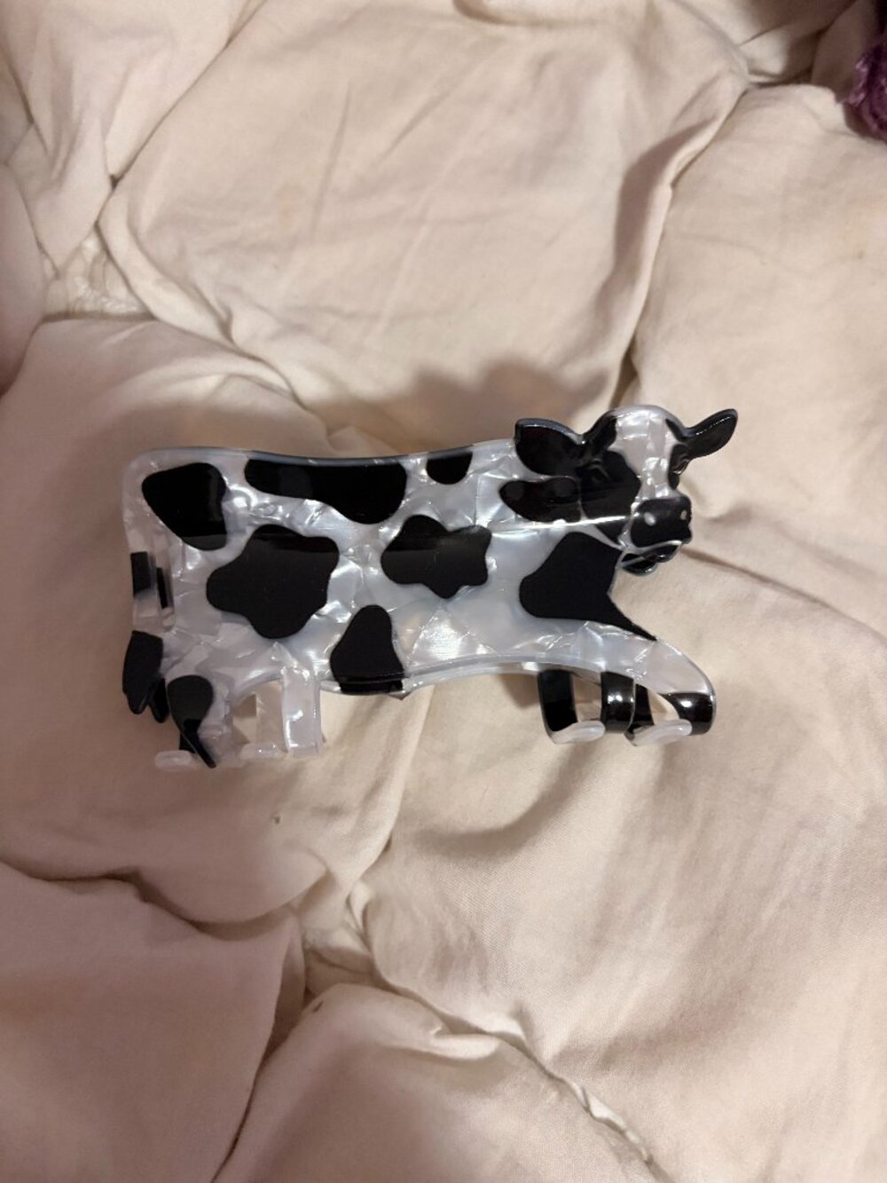 Cow Print Claw Clip Aesthetic Hair Accessory Farmcore Y2K Trendy